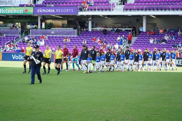 스페인 Japan Match 2020 Shebelieves Cup Exploria Stadium Orlando Florida — 스톡 사진