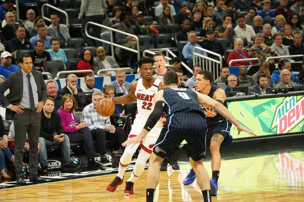 Orlando Magic Φιλοξενεί Μαϊάμι Χιτ Στο Amway Center Στο Ορλάντο — Φωτογραφία Αρχείου