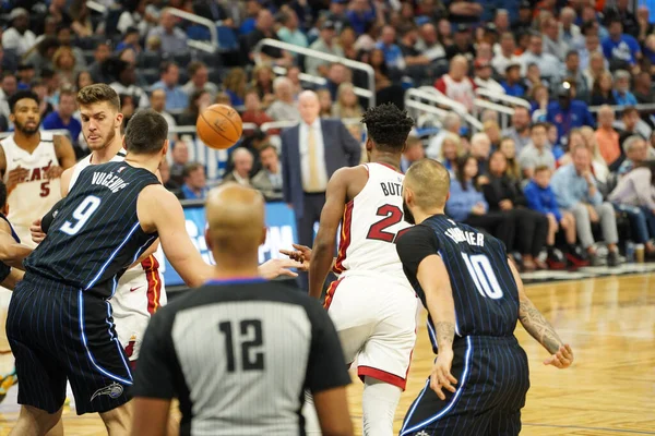 Jogo Basquete Temporada Nba Orlando Magic Miami Heat Janeiro 2020 — Fotografia de Stock