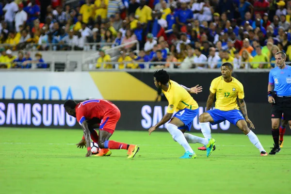 Brasil Enfrenta Haiti Durante Centenário Copa América Orlando Florida Camping — Fotografia de Stock