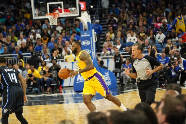 Orlando Magic Acoge Los Angeles Lakers Amway Center Orlando Forida —  Fotos de Stock