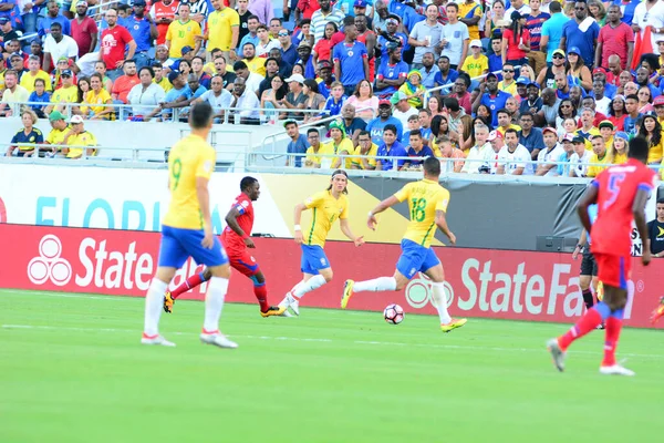 Brazilië Tegenover Haïti Tijdens Copa America Centenario Orlando Florida Camping — Stockfoto