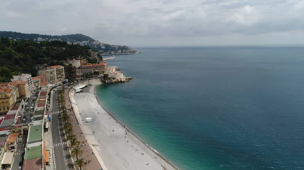 Hermosa Vista Aérea Costa Con Una Playa Ciudad — Foto de Stock