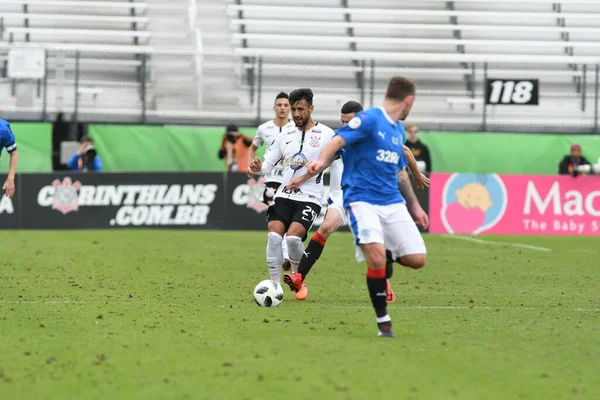 Rangers Corinthians Durante Copa Flórida Spectrum Stadium Janeiro 2018 Orlando — Fotografia de Stock