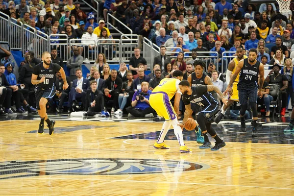 Orlando Magic Acoge Los Angeles Lakers Amway Center Orlando Forida —  Fotos de Stock