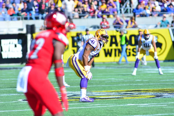 Lsu Enfrenta Louisville Durante 71St Citrus Bowl Camping World Stadium — Fotografia de Stock