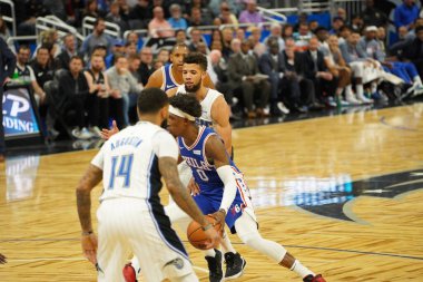 Orlando Magic, Philadelphia 76ers 'ı 13 Kasım 2019 Çarşamba günü Amway Center' da ağırlamaktadır. Fotoğraf: Marty Jean-Louis