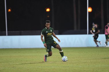 Los Angeles Galaksisi, 14 Temmuz 2020 'de Orlando Florida ABD' deki ESPN Vahşi Spor Dünyası 'nda düzenlenen MLS Sırt Turnuvası sırasında Portland Timbers ile karşı karşıya geldi.