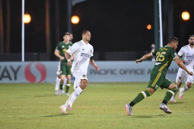 Los Angeles Galaksisi, 14 Temmuz 2020 'de Orlando Florida ABD' deki ESPN Vahşi Spor Dünyası 'nda düzenlenen MLS Sırt Turnuvası sırasında Portland Timbers ile karşı karşıya geldi..