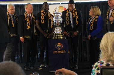 3 Mayıs 2016 tarihinde Orlando Florida 'daki Dünya Kampı Stadyumu' nda Copa Centenario için basın toplantısı düzenlendi..