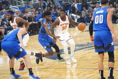 Orlando Magic 30 Ekim 2019 Çarşamba günü Orlando Forida 'daki Amway Center' da New York Knicks 'e ev sahipliği yaptı..