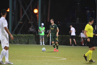 Los Angeles Galaksisi, 14 Temmuz 2020 'de Orlando Florida ABD' deki ESPN Vahşi Spor Dünyası 'nda düzenlenen MLS Sırt Turnuvası sırasında Portland Timbers ile karşı karşıya geldi.