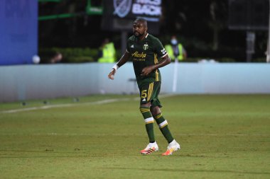 Los Angeles Galaksisi, 14 Temmuz 2020 'de Orlando Florida ABD' deki ESPN Vahşi Spor Dünyası 'nda düzenlenen MLS Sırt Turnuvası sırasında Portland Timbers ile karşı karşıya geldi.