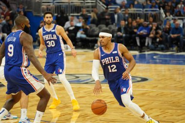 Orlando Magic, Philadelphia 76ers 'ı 13 Kasım 2019 Çarşamba günü Amway Center' da ağırlamaktadır. Fotoğraf: Marty Jean-Louis