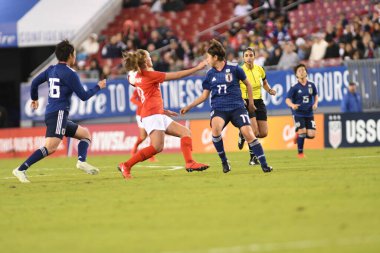 Japonya, İngiltere 'ye karşı Raymond James Stadyumu' nda 5 Mart 2019 'da Tampa Florida' da.  