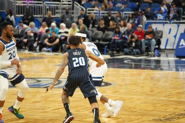 Orlando Magic 28 Şubat 2020 tarihinde Orlando Florida 'da Amway Center' da Minnesota Timberwolves 'a ev sahipliği yapar..  