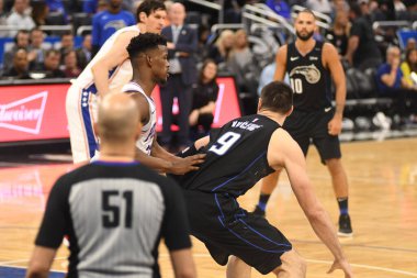 Orlando Magic, Philadelphia 76ers 'ı 25 Mart 2019' da Orlando Florida 'daki Amway Arena' da ağırlıyor..