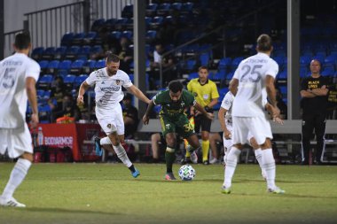 Los Angeles Galaksisi, 14 Temmuz 2020 'de Orlando Florida ABD' deki ESPN Vahşi Spor Dünyası 'nda düzenlenen MLS Sırt Turnuvası sırasında Portland Timbers ile karşı karşıya geldi. 