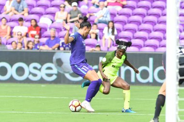 Orlando Pride 21 Temmuz 2018 'de Orlando Florida' daki Exploria Stadyumu 'nda Seattle Reign FC' ye ev sahipliği yapmaktadır. Fotoğraf: Marty Jean-Louis