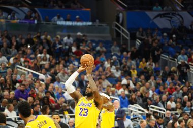 Orlando Magic 11 Aralık 2019 Çarşamba günü Orlando Forida 'daki Amway Center' da Los Angeles Lakers 'a ev sahipliği yaptı. Fotoğraf: Marty Jean-Louis