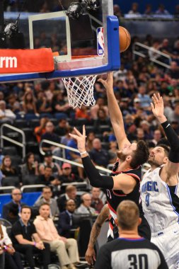 Orlando Magic 25 Ekim 2018 'de Orlando Florida' daki Amway Center 'da Portland Trail Blazers' ı sunar..