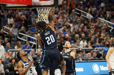 Orlando Magic 28 Şubat 2020 tarihinde Orlando Florida 'da Amway Center' da Minnesota Timberwolves 'a ev sahipliği yapar..  
