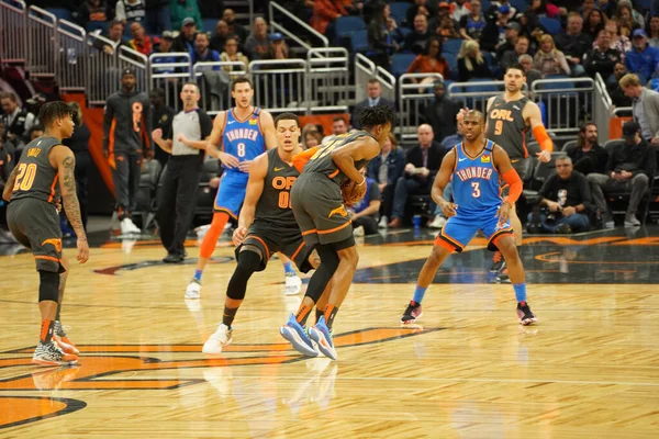 Orlando Magic Hostit Oklahoma Hrom Amway Center Orlando Florida Středu — Stock fotografie