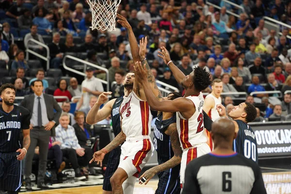 Orlando Magic Gastheer Van Miami Heat Het Amway Center Orlando — Stockfoto