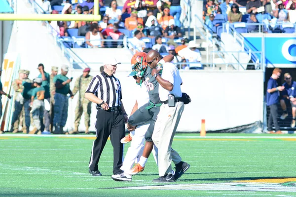 Florida Rattlers Enfrentan Bethune Cookman Wildcats Durante Los Clásicos Florida — Foto de Stock