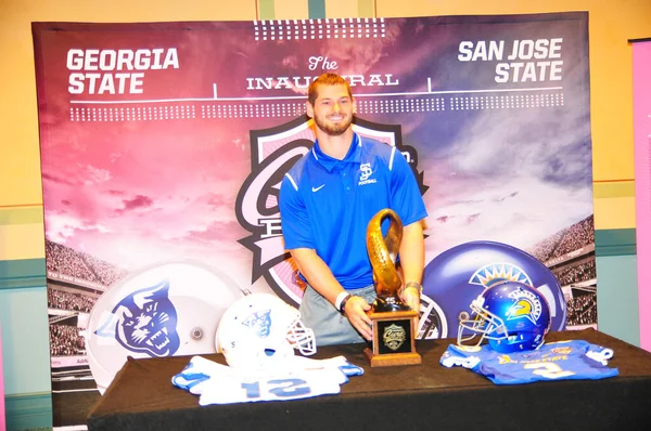 Georgia State Football Team Prepara Para Cure Bowl Como Eles — Fotografia de Stock