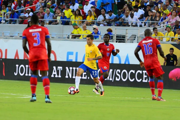 Brazil Face Haiti Copa America Centenario Orlando Florida Camping World — Stock Photo, Image