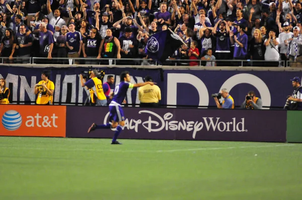 Orlando City Gospodarzem New York Red Bulls Camping World Stadium — Zdjęcie stockowe