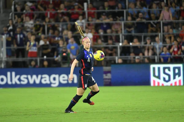 Eua Inglaterra Jogo Durante Copa Shebelieves 2020 Estádio Exploria Orlando — Fotografia de Stock