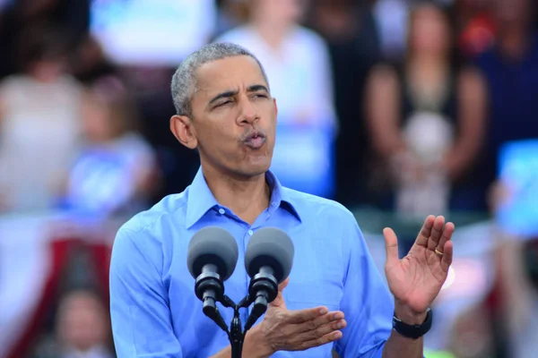 President Barack Obama Speaks Campaign Rally Osceola Heritage Park Stadium — Stock Photo, Image