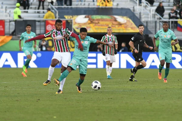 Fluminense Barcelona Durante Copa Florida Spectrum Stadium Enero 2018 Orlando — Foto de Stock