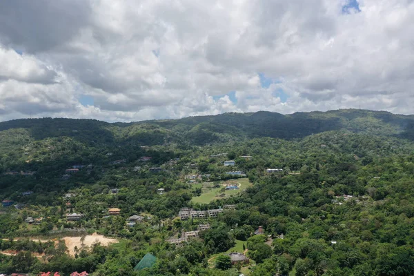 Güzel manzaranın havadan görünüşü