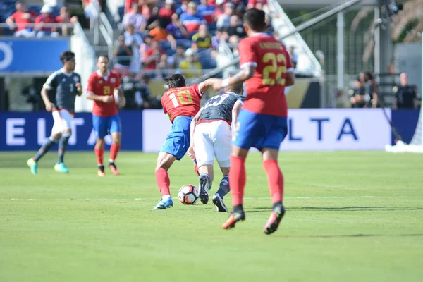 Коста Рика Встретится Парагваем Время Copa America Centenario Стадионе World — стоковое фото