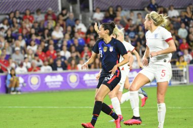 5 Mart 2020 'de Orlando Florida' daki Exploria Stadyumu 'nda düzenlenen 2020 SheBelieves Kupası' nda ABD - İngiltere Karşılaşması 