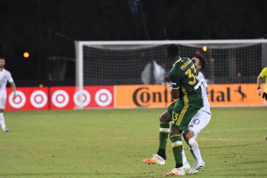 Los Angeles Galaksisi, 14 Temmuz 2020 'de Orlando Florida ABD' deki ESPN Vahşi Spor Dünyası 'nda düzenlenen MLS Sırt Turnuvası sırasında Portland Timbers ile karşı karşıya geldi..