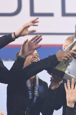 SheBelieves Kupası, 5 Mart 2019 tarihinde Tampa Florida Raymond James Stadyumu 'nda İngiltere' yi şampiyon ilan etmiştir. Fotoğraf: Marty Jean-Louis