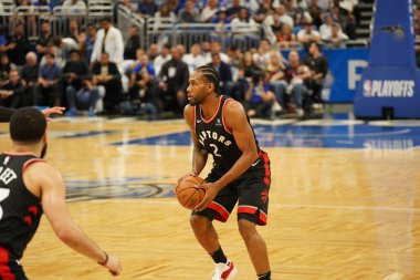 Orlando Magic 19 Nisan 2019 Cuma günü Orlando Florida 'daki Amway Arena' daki NBA Playoff 1 'de Toronto Rapçileri' ne ev sahipliği yapıyor.