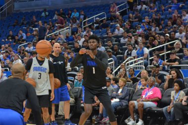 Orlando Magic 2 Ekim 2018 'de Orlando Florida' daki Amway Center 'da bir prova oturumuna ev sahipliği yapıyor.. 