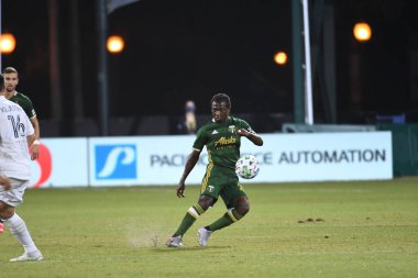 Los Angeles Galaksisi, 14 Temmuz 2020 'de Orlando Florida ABD' deki ESPN Vahşi Spor Dünyası 'nda düzenlenen MLS Sırt Turnuvası sırasında Portland Timbers ile karşı karşıya geldi.