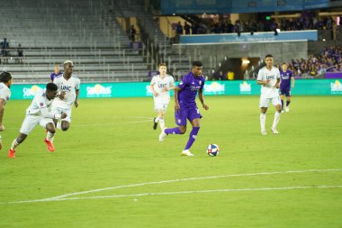 Orlando City SC, 19 Haziran 2019 Çarşamba günü Orlando 'daki Exploria Stadyumu' nda düzenlenen ABD Açık Kupası sırasında New England Devrimi 'ne ev sahipliği yaptı.