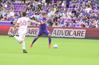 Orlando City, 31 Mart 2018 tarihinde Orlando Florida 'daki Exploria Stadyumu' nda New York Red Bulls 'a ev sahipliği yapmaktadır. Fotoğraf: Marty Jean-Louis