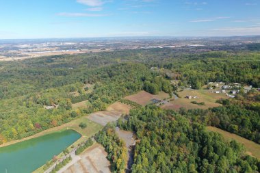 Güzel manzaranın havadan görünüşü