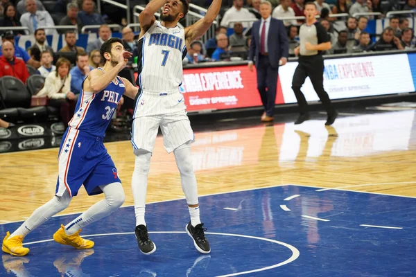 Orlando Magic Värd För Philadelphia 76Ers Amway Center Onsdagen Den — Stockfoto