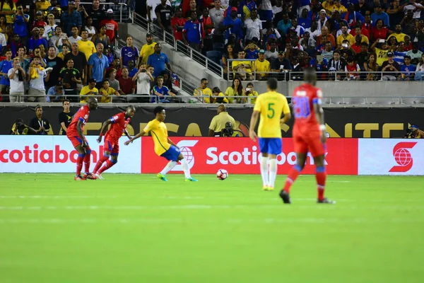 Brazil Face Haiti Copa America Centenario Orlando Florida Camping World — Stock Photo, Image