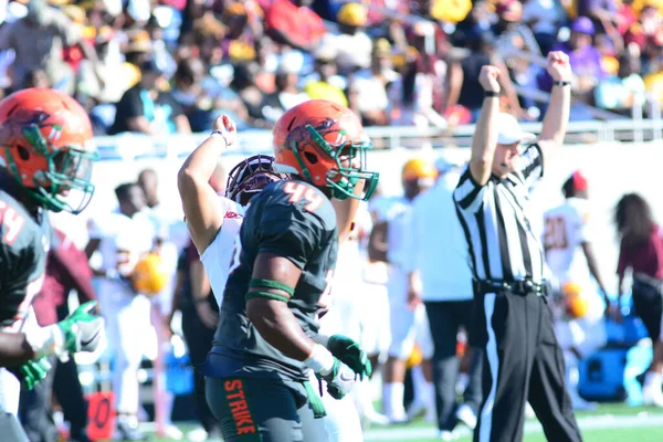 Florida Rattlers Enfrentan Bethune Cookman Wildcats Durante Los Clásicos Florida — Foto de Stock