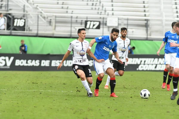 Rangers Corinthians Durante Copa Florida Spectrum Stadium Enero 2018 Orlando —  Fotos de Stock